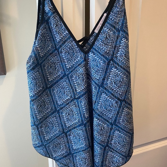 Band of Gypsies Blue v neck tank top - Picture 1 of 3